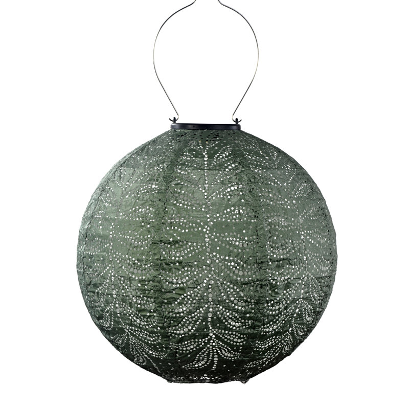 Folia Round 30 - Sage Green - Solar Lantern